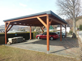 Doppelcarport Bauvorhaben Geising, Zimmerei, Holzbau, Glashütte