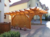 Einzelcarport mit vorgesehenem Anbau, Zimmerei, Holzbau, Glashütte