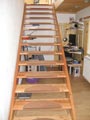 Eingestemmte gerade Treppe, Zimmerei, Holzbau, Glashütte