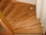 Eingestemmte viertelgewendelte Treppe, Zimmerei, Holzbau, Glashütte